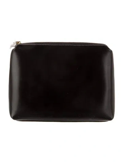 Pre-owned Staud Leather Cosmetic Bag In Black