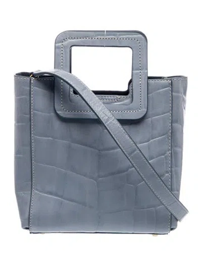 Pre-owned Staud Leather Crossbody Bag In Blue