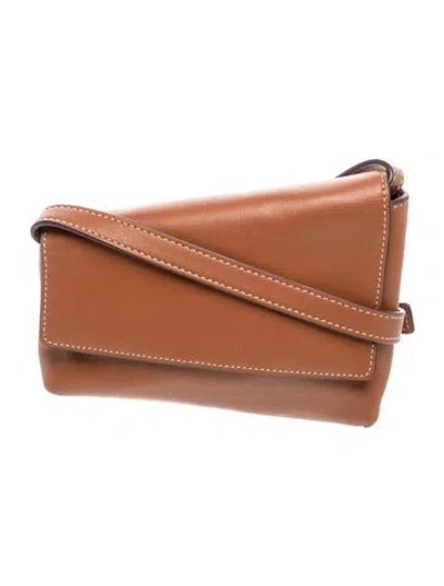 Pre-owned Staud Leather Crossbody Bag In Brown