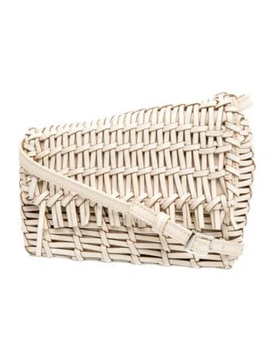 Pre-owned Staud Leather Crossbody Bag In Neutrals
