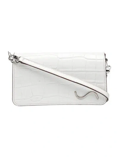 Pre-owned Staud Leather Crossbody Bag In White