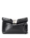 Staud Leather Cuff Clutch In Black
