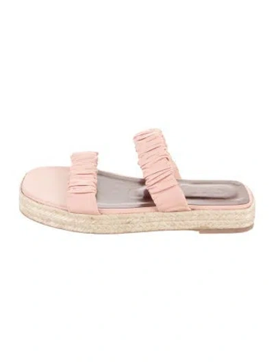 Pre-owned Staud Leather Espadrilles In Pink