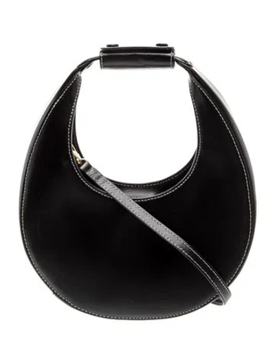 Pre-owned Staud Leather Evening Bag In Black
