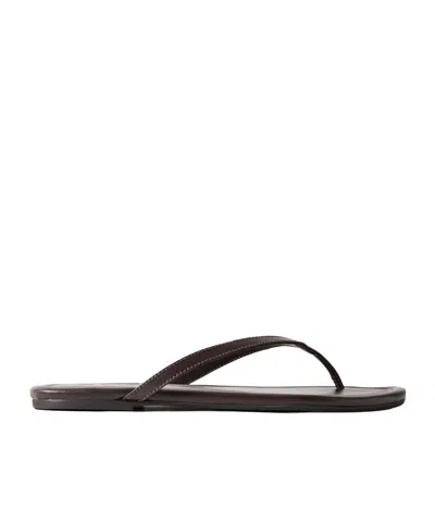Staud Leather Flip Flops In Multi