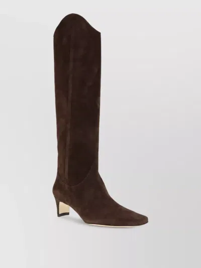 Staud Leather High Heel Boots In Multi