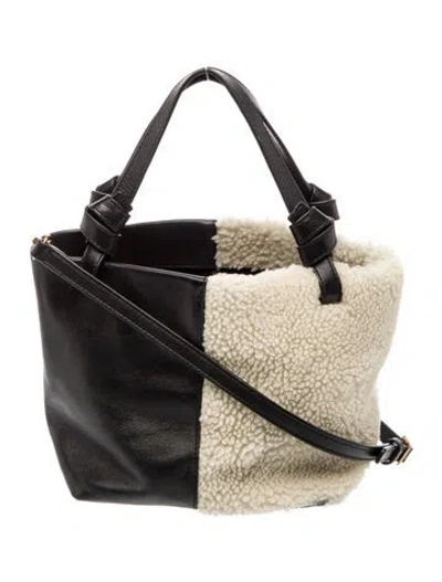 Pre-owned Staud Leather Ida Mini In Black