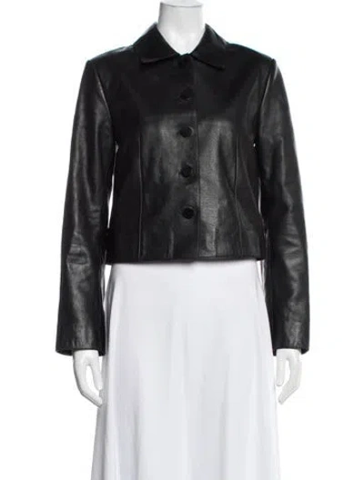 Pre-owned Staud Leather Jacket In Black