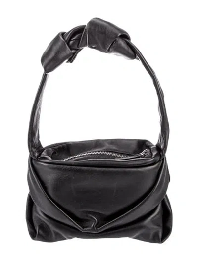 Pre-owned Staud Leather Kiss In Black