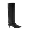 Staud Leather Knee Boots In Black
