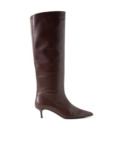 Staud Leather Knee Boots In Brown