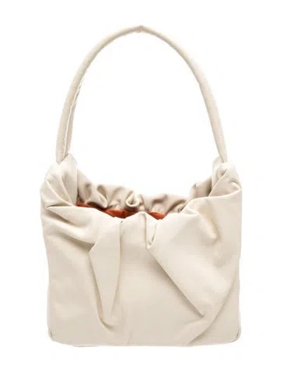 Pre-owned Staud Leather Leather Shoulder Bag In Neutrals