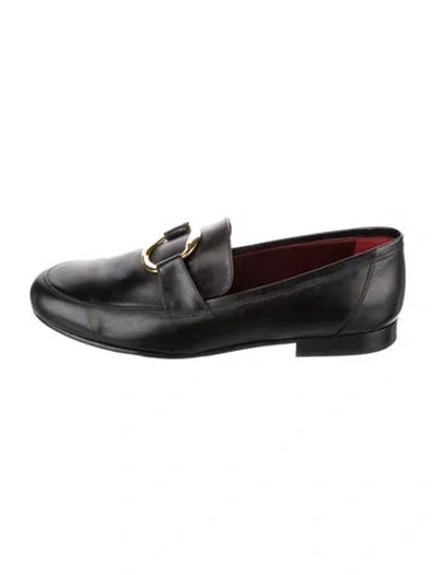 Pre-owned Staud Leather Loafers In Black