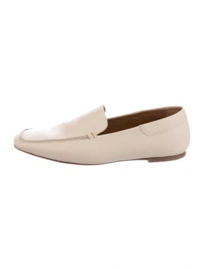 Pre-owned Staud Leather Loafers In Neutral