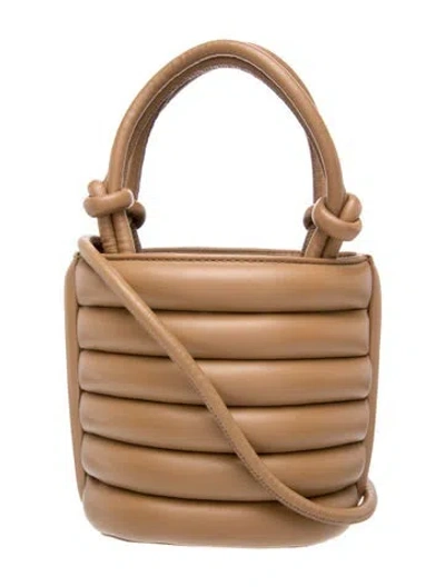 Pre-owned Staud Leather Louie In Brown