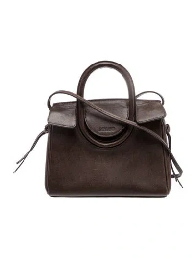 Pre-owned Staud Leather Maude Carryall Mini In Brown