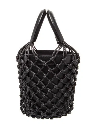 Pre-owned Staud Leather Moreau In Black