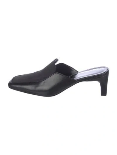 Pre-owned Staud Leather Mules In Black