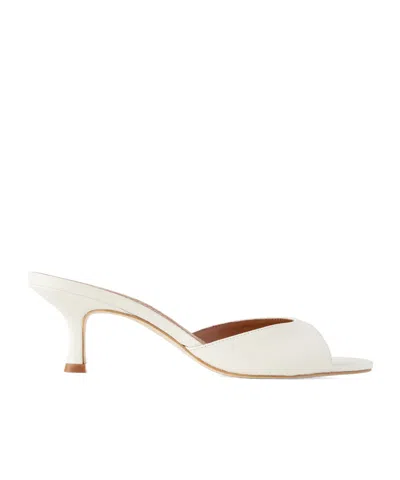 Staud Leather Mules In White