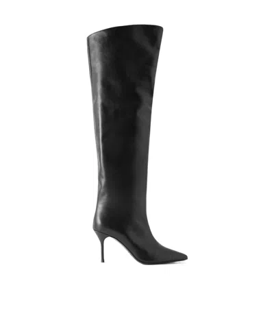 Staud Leather Over-the-knee Boots In Black