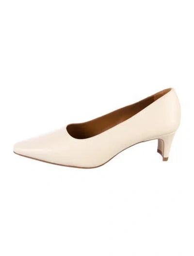 Pre-owned Staud Leather Pumps In Neutral