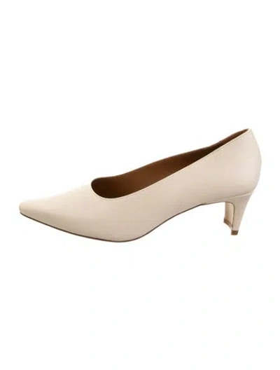 Pre-owned Staud Leather Pumps In Neutrals