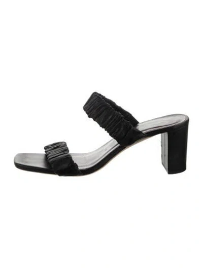 Pre-owned Staud Leather Sandals In Black
