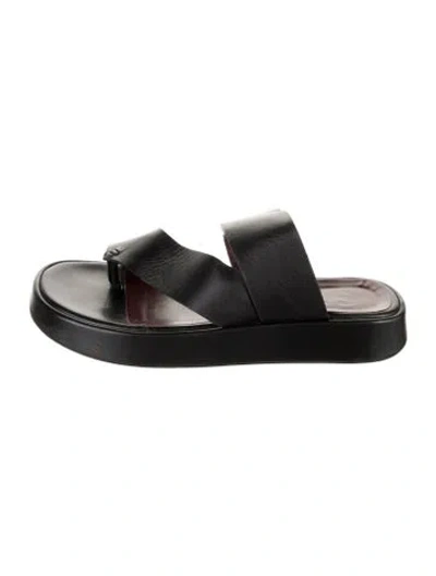 Pre-owned Staud Leather Sandals In Black