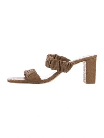 Pre-owned Staud Leather Sandals In Brown