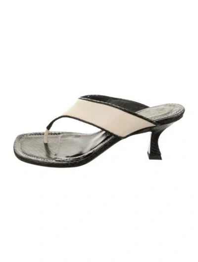 Pre-owned Staud Leather Sandals In Multicolor