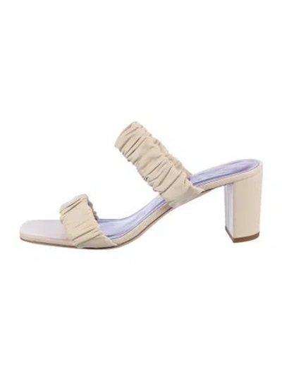 Pre-owned Staud Leather Sandals In Neutral