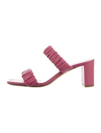 Pre-owned Staud Leather Sandals In Pink
