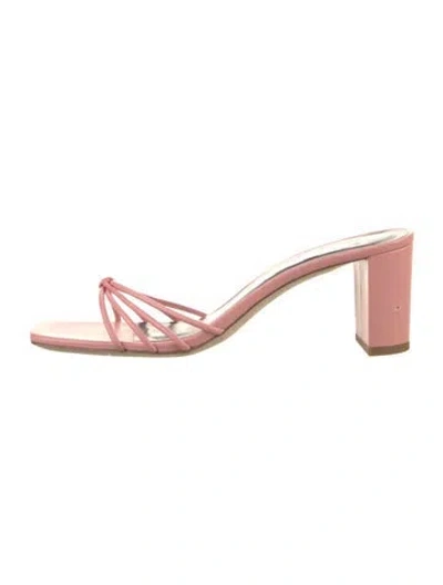 Pre-owned Staud Leather Sandals In Pink