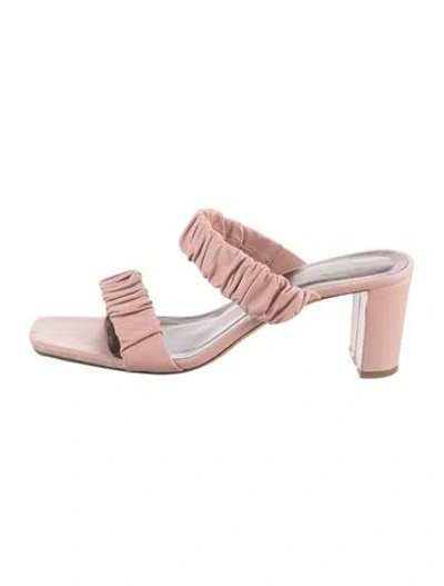 Pre-owned Staud Leather Sandals In Pink