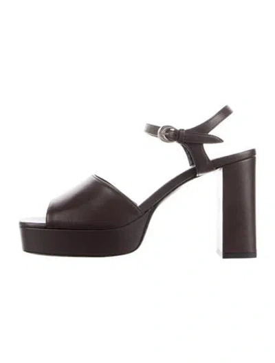 Pre-owned Staud Leather Sandals W/ Tags In Brown