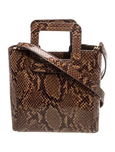 Pre-owned Staud Leather Shirley Bag In Brown