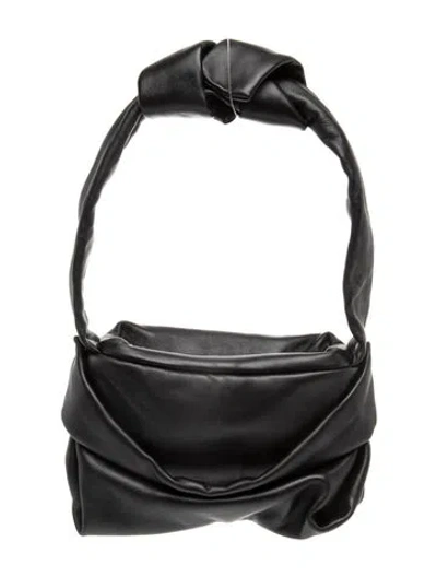 Pre-owned Staud Leather Shoulder Bag In Black