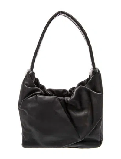 Pre-owned Staud Leather Shoulder Bag In Black