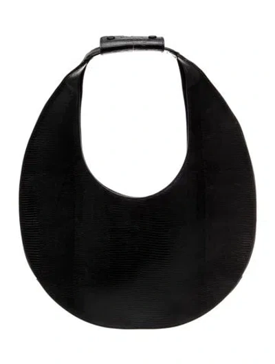 Pre-owned Staud Leather Shoulder Bag In Black