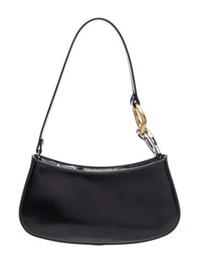Pre-owned Staud Leather Shoulder Bag In Black