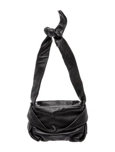 Pre-owned Staud Leather Shoulder Bag In Black