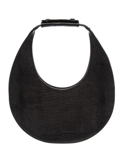 Pre-owned Staud Leather Shoulder Bag In Black