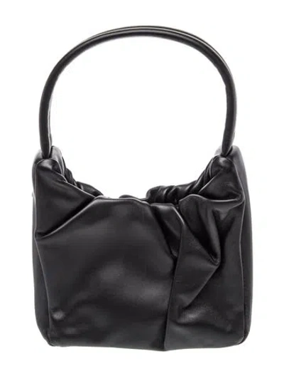 Pre-owned Staud Leather Shoulder Bag In Black