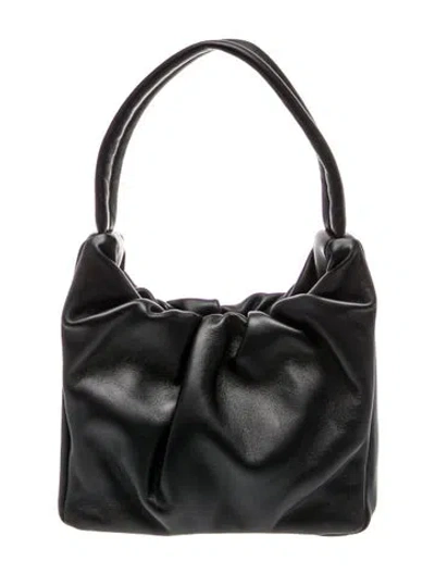 Pre-owned Staud Leather Shoulder Bag In Black