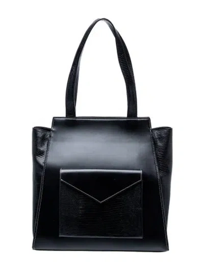 Pre-owned Staud Leather Shoulder Bag In Black