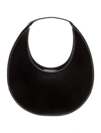 Pre-owned Staud Leather Shoulder Bag In Black