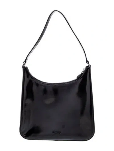 Pre-owned Staud Leather Shoulder Bag In Black