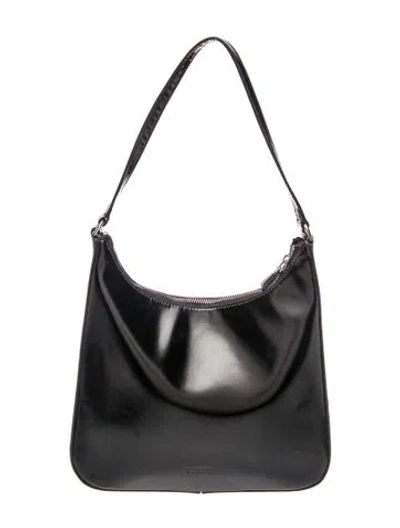 Pre-owned Staud Leather Shoulder Bag In Black