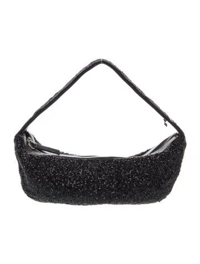 Pre-owned Staud Leather Shoulder Bag In Black