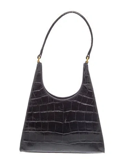Pre-owned Staud Leather Shoulder Bag In Black